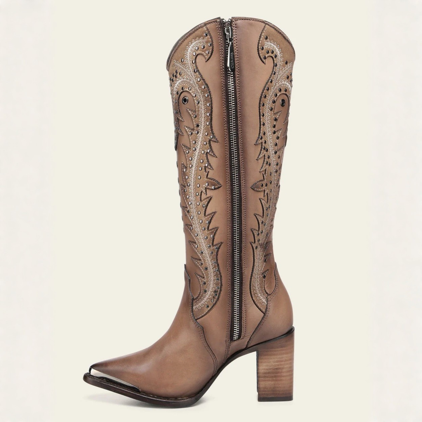 Cuadra Tall Western Style Brown Boot side profile view