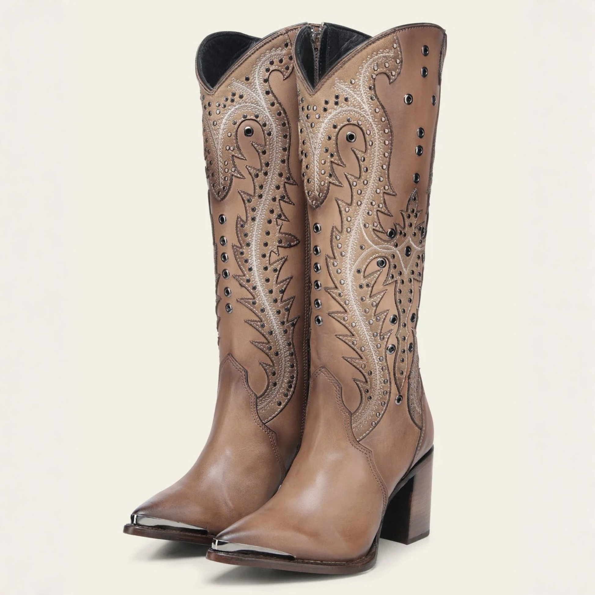 Cuadra Tall Western Style Brown Boot pair view