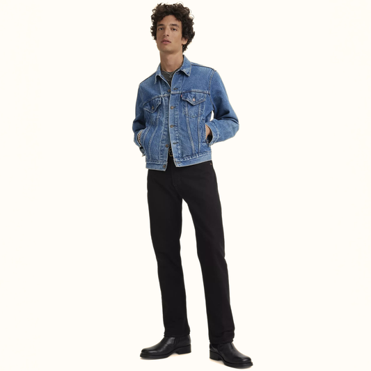 Levi’s 501 Original Fit Jean front view on model in black denim