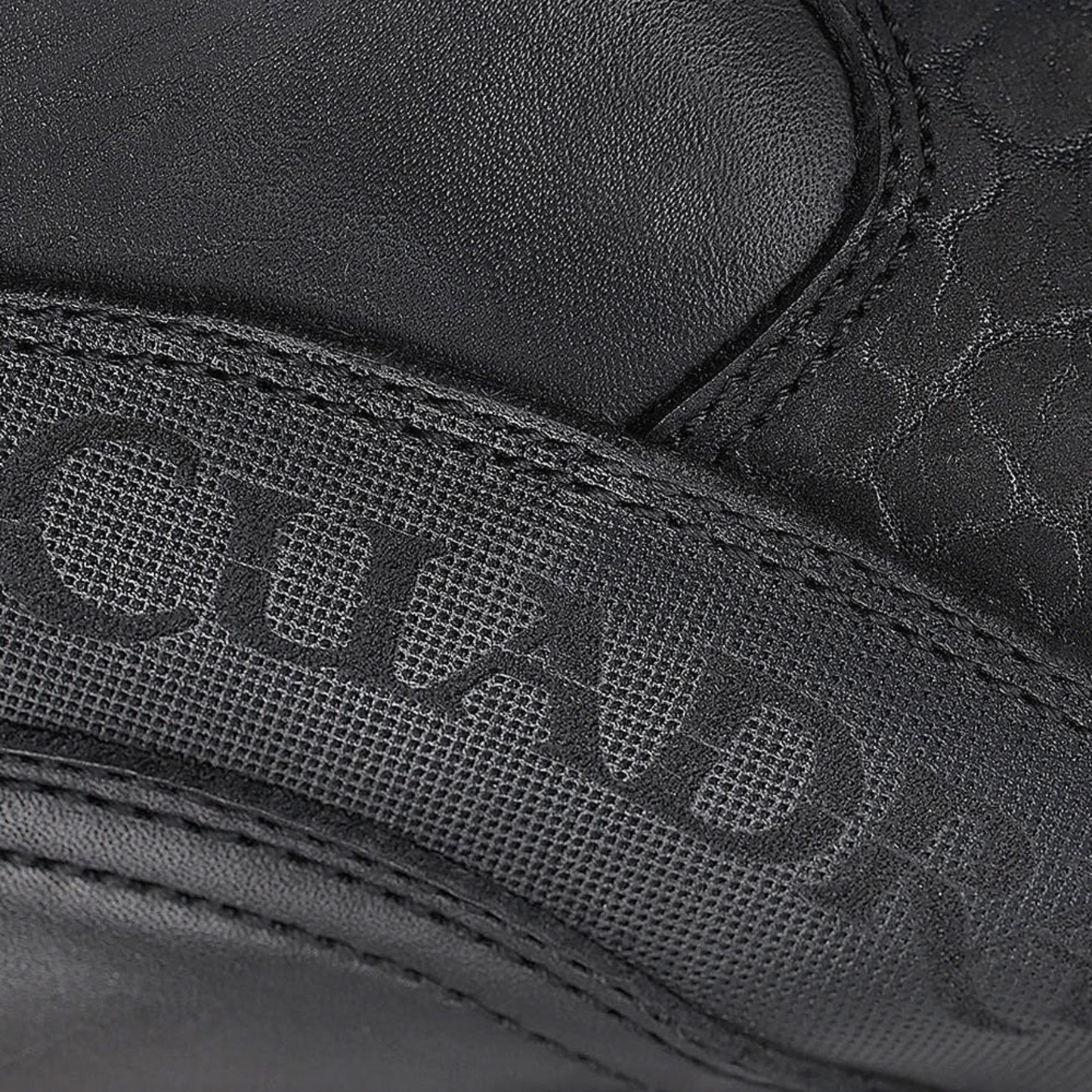 Cuadra Urban Oxford Bull Boot close-up of embossed Cuadra logo detail
