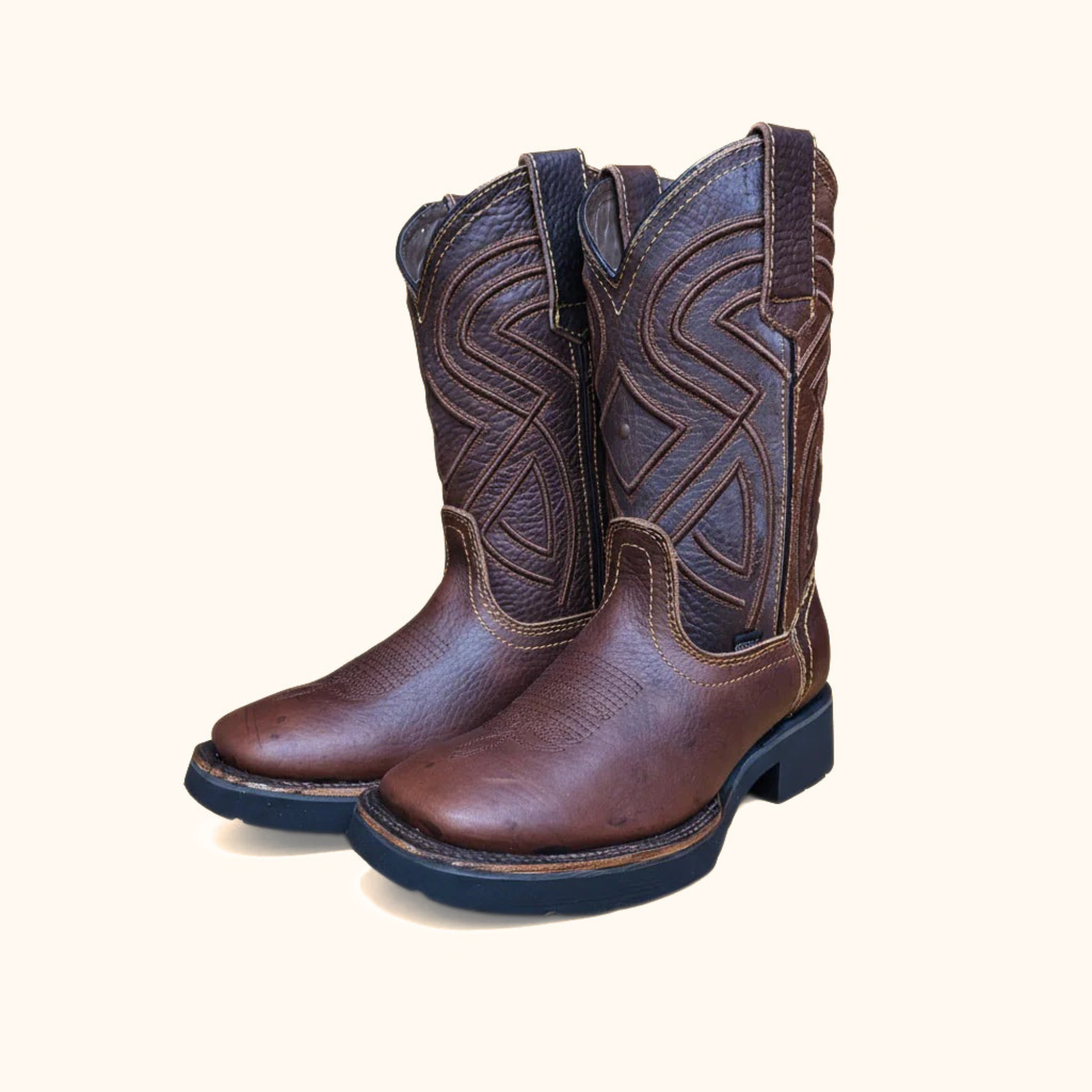 Cerro Crazy Cafe CT square toe work boots angled side view