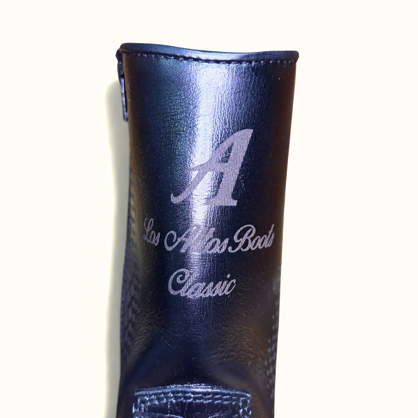 Los Altos Caiman Belly 7X Toe Low Shaft Boot close detail