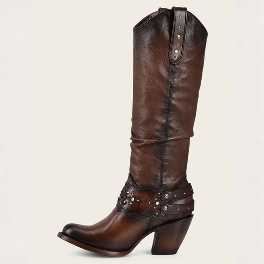 Moroni Moka Laser & Crystals Round Toe Boot