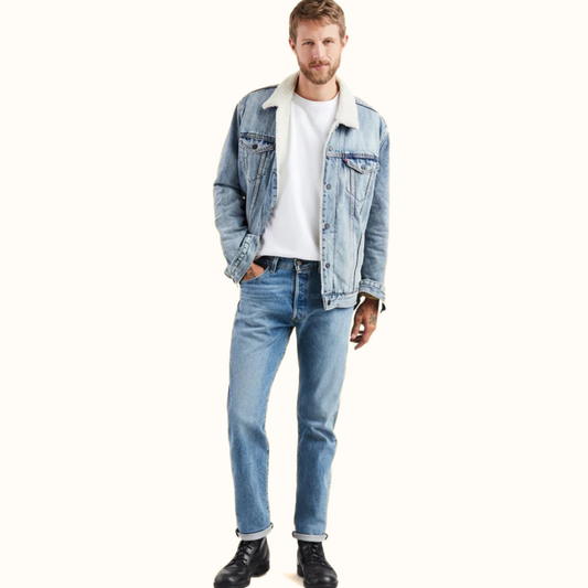 Levi’s 501 Original Fit men’s blue jeans front view