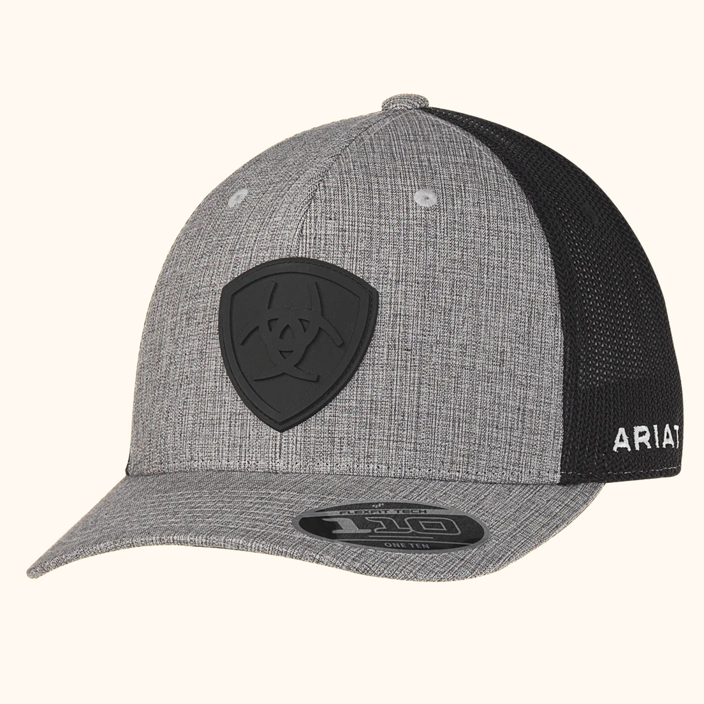 Ariat FlexFit 110 Shield Patch Snapback Cap Charcoal front angled view