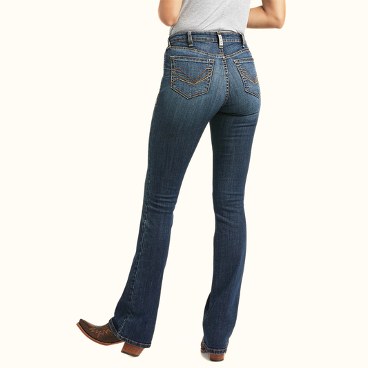 Ariat Women’s R.E.A.L. High Rise Fernanda Boot Cut Jeans Blue back view