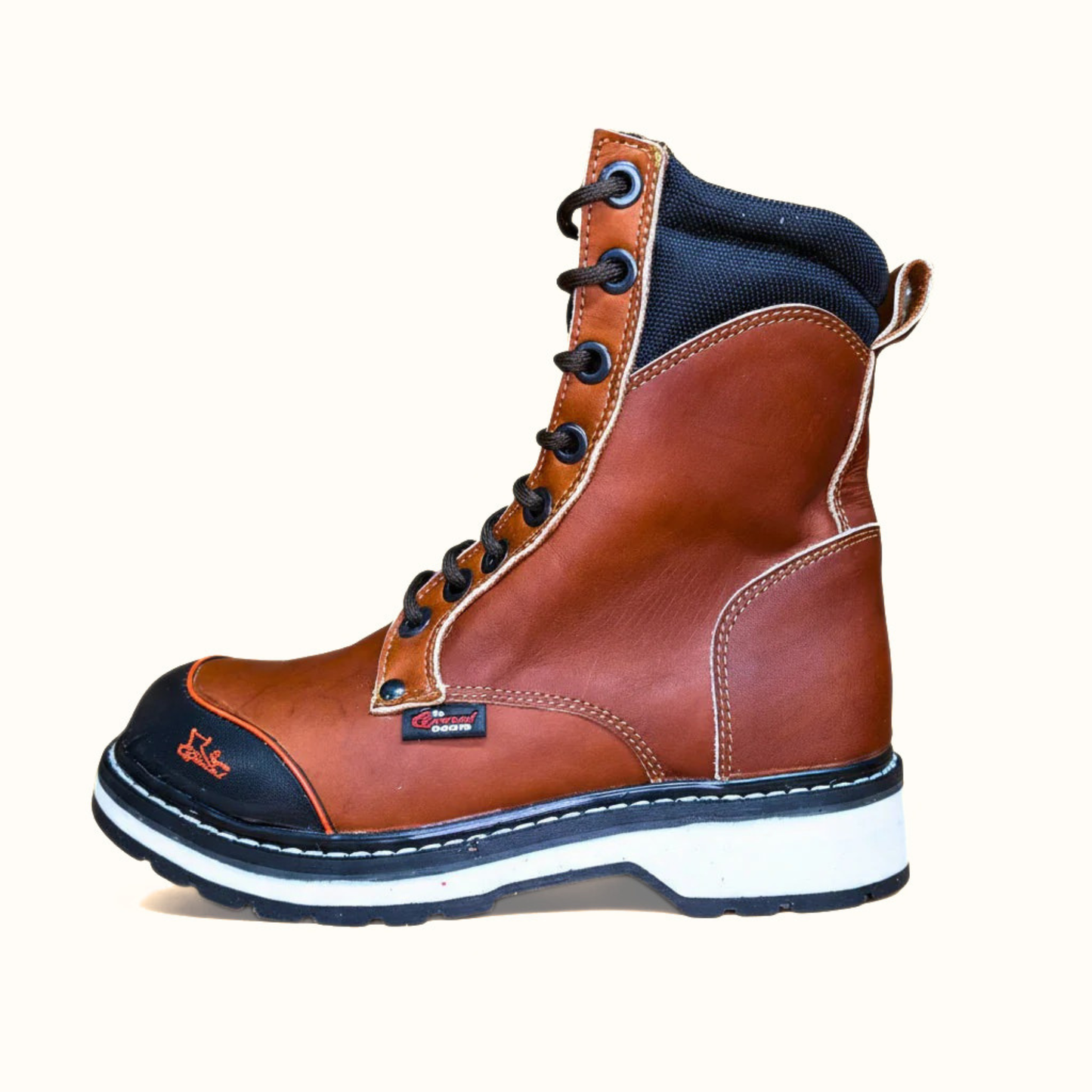 Cerro 750 Industrial steel toe brown leather work boot side view