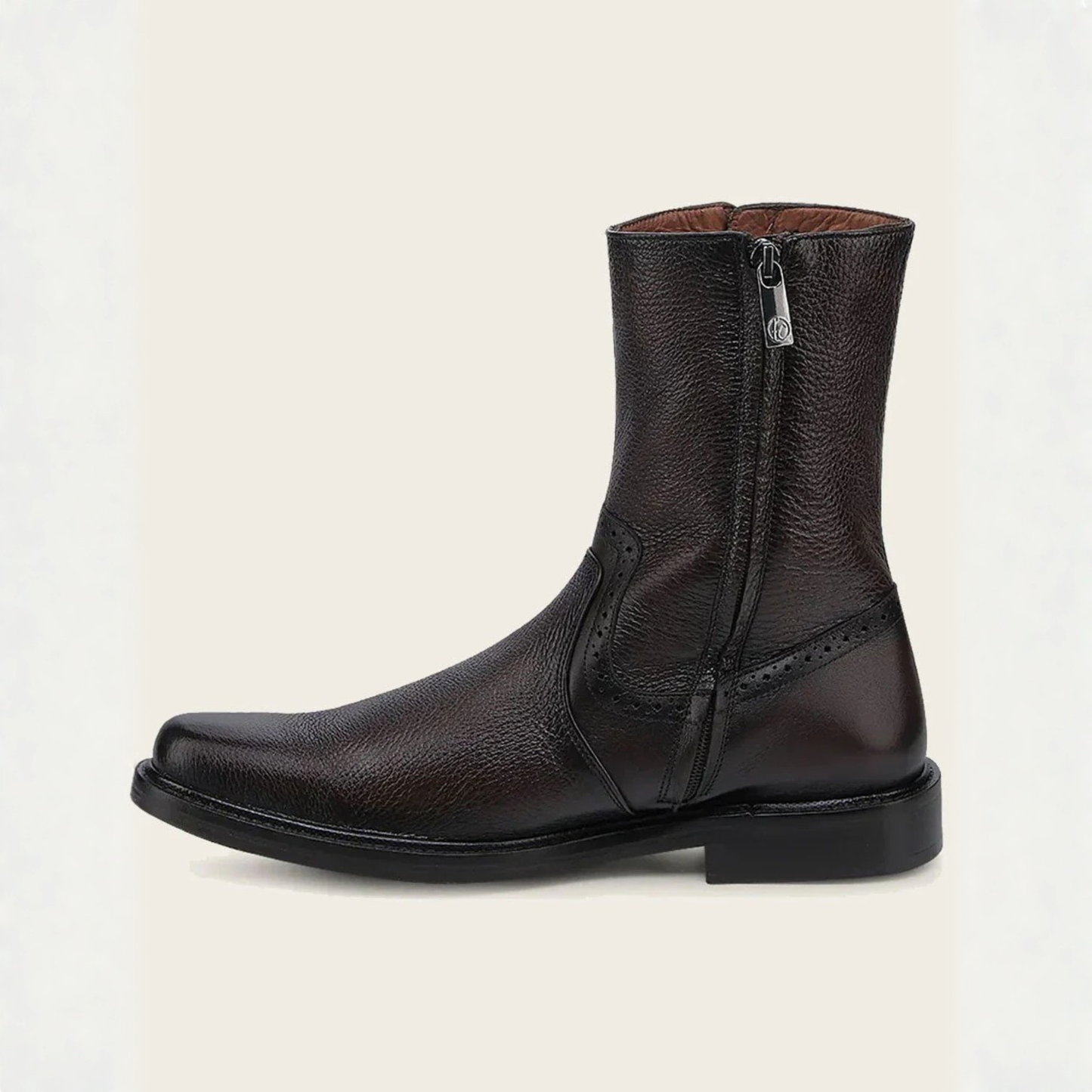 Cuadra Urban Dark Brown Deer Leather Dress Boot side profile