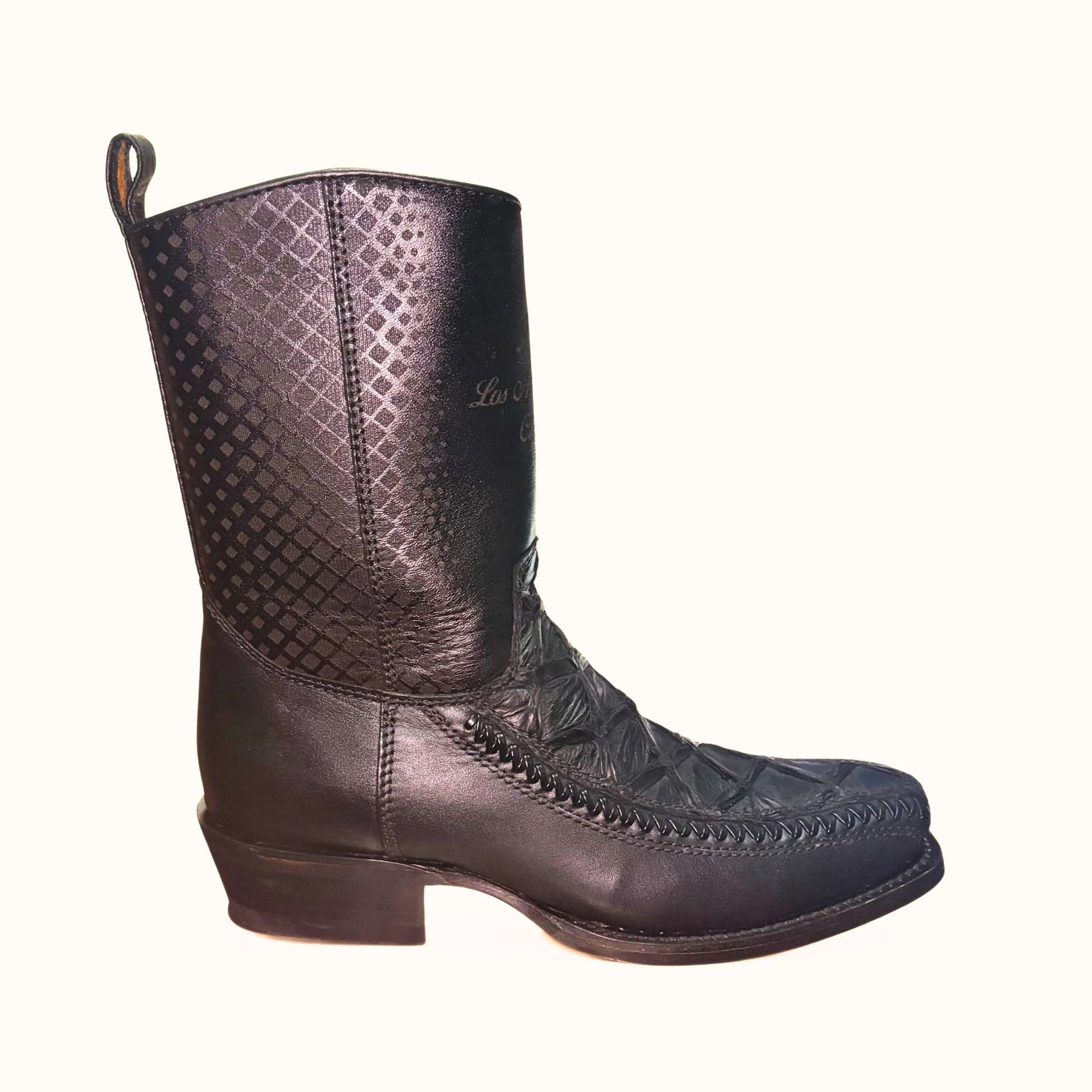 Los Altos Inverted Pirarucu 7X Toe Low Shaft Boot side view