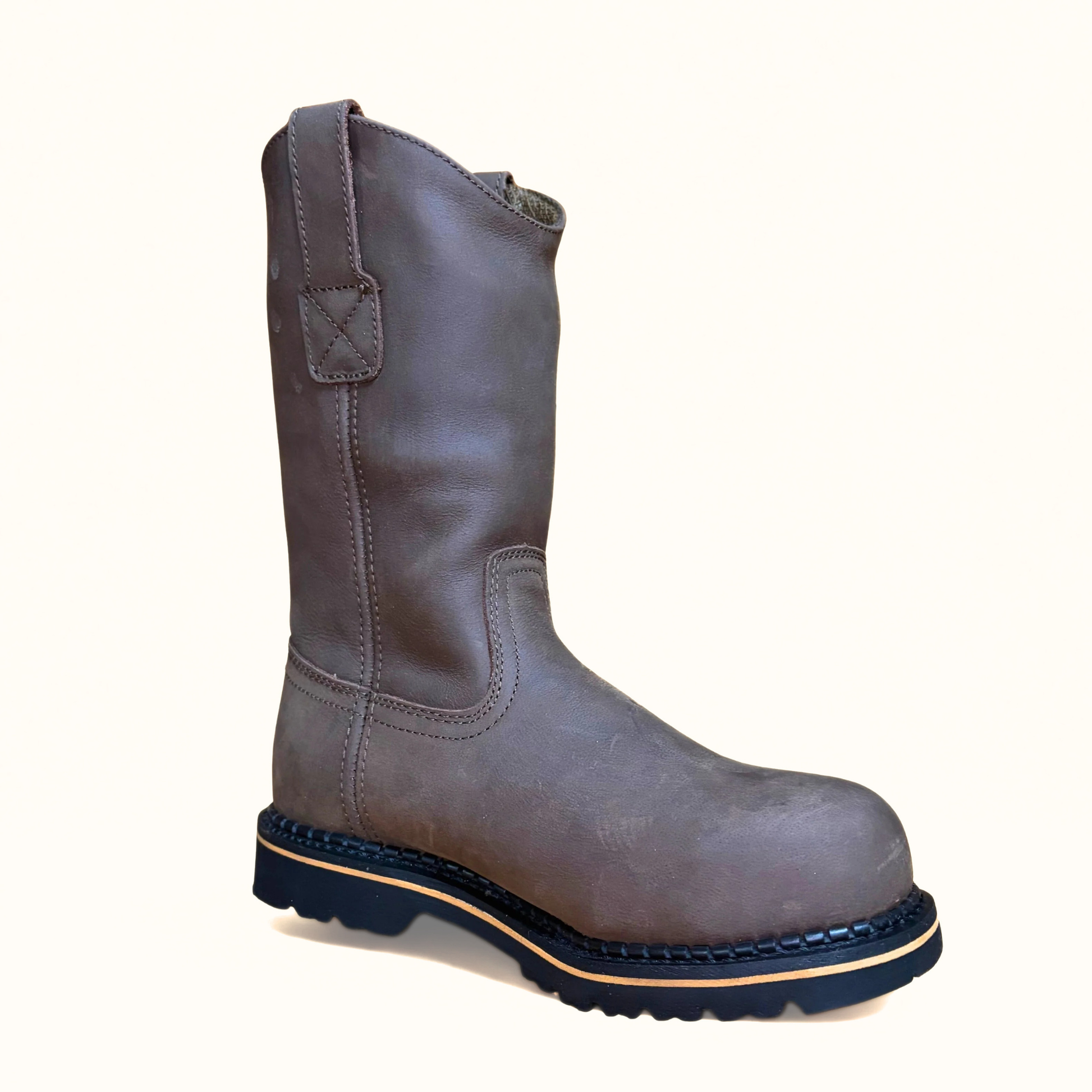 Laredo Rake Western Work Boot brown leather work boot front angle view