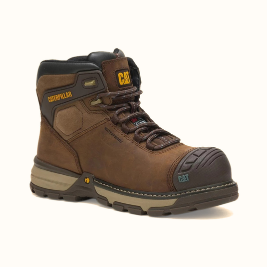 CAT Excavator Superlite WP TX CCT Work Boot brown angle view