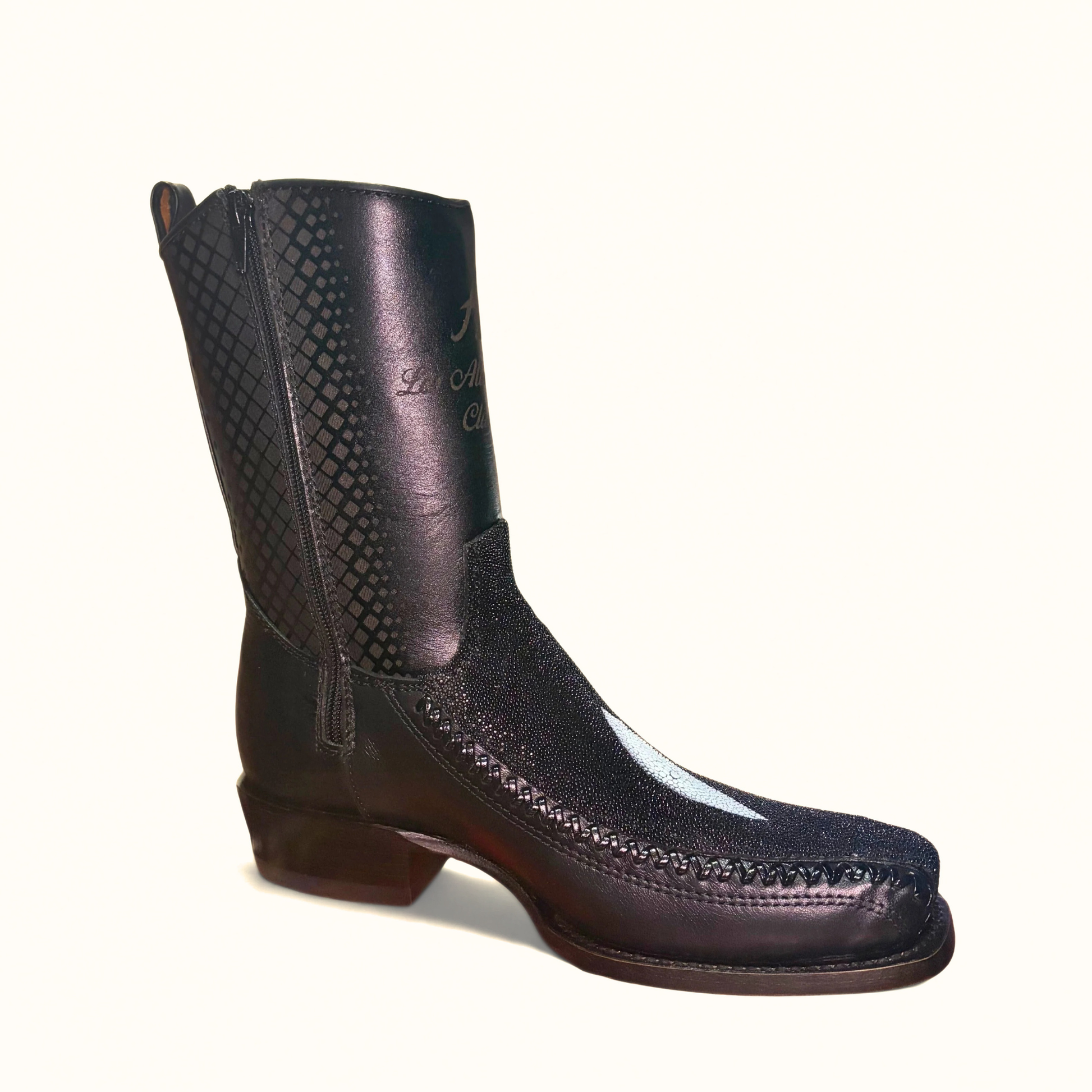 Los Altos Stingray Single Stone 7X Toe Low Shaft Boot opposite side view