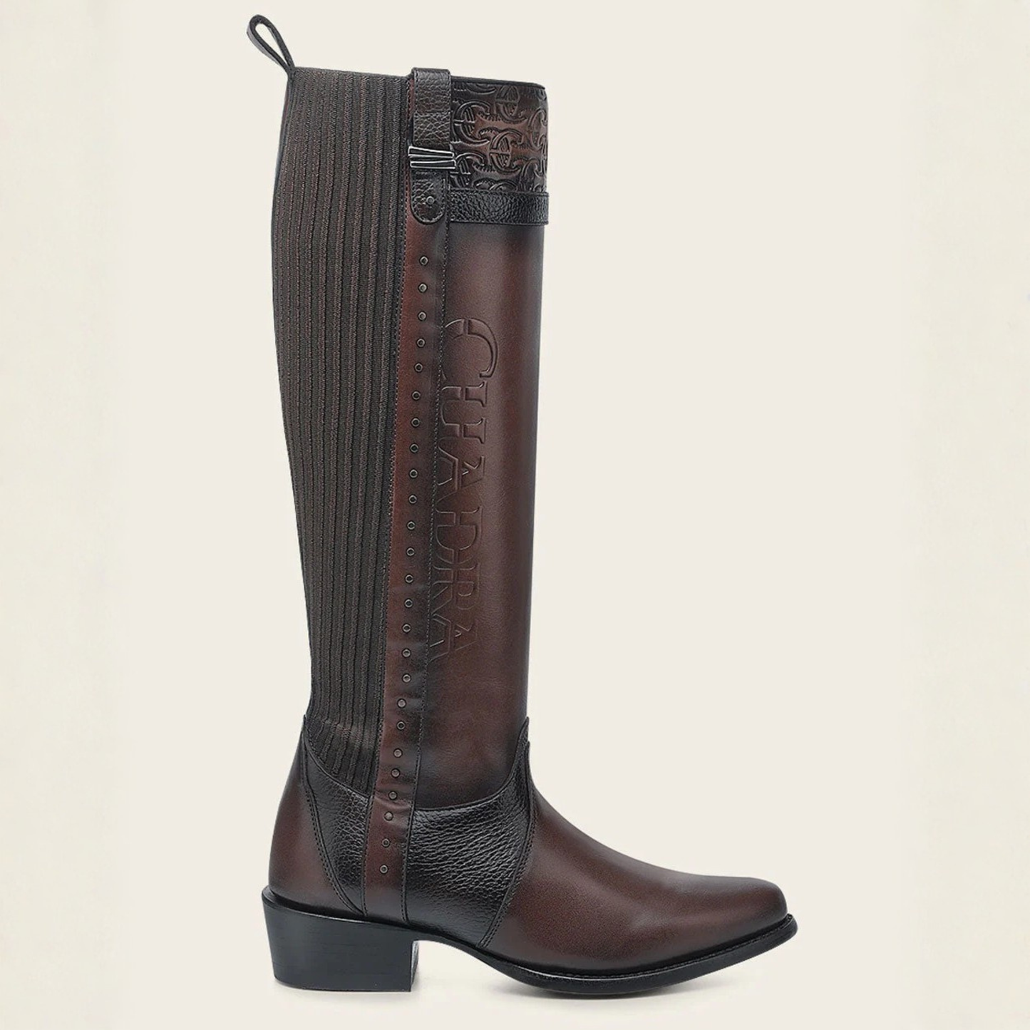 Cuadra Women’s Brown Leather Riding Boots side profile