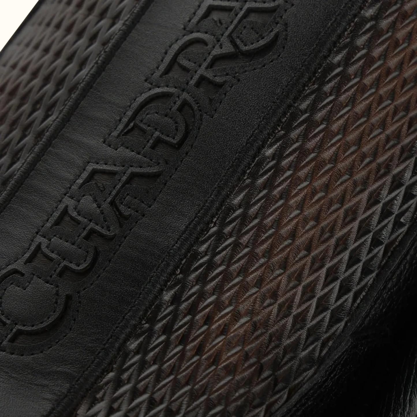 Cuadra Black Italian Deer Leather Urban Boots leather texture detail