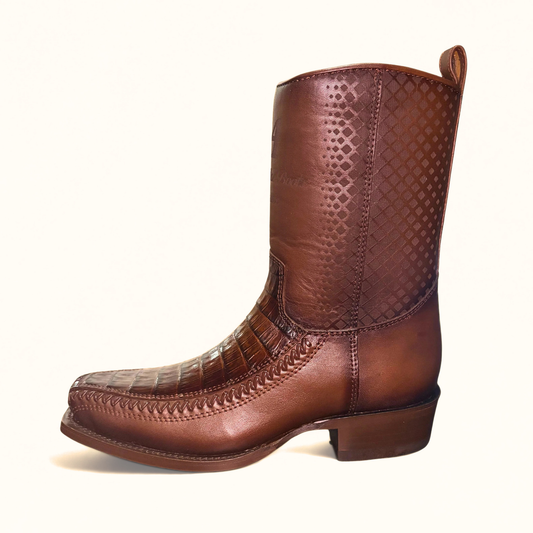 Los Altos Caiman Belly 7X Toe Low Shaft Boot side profile