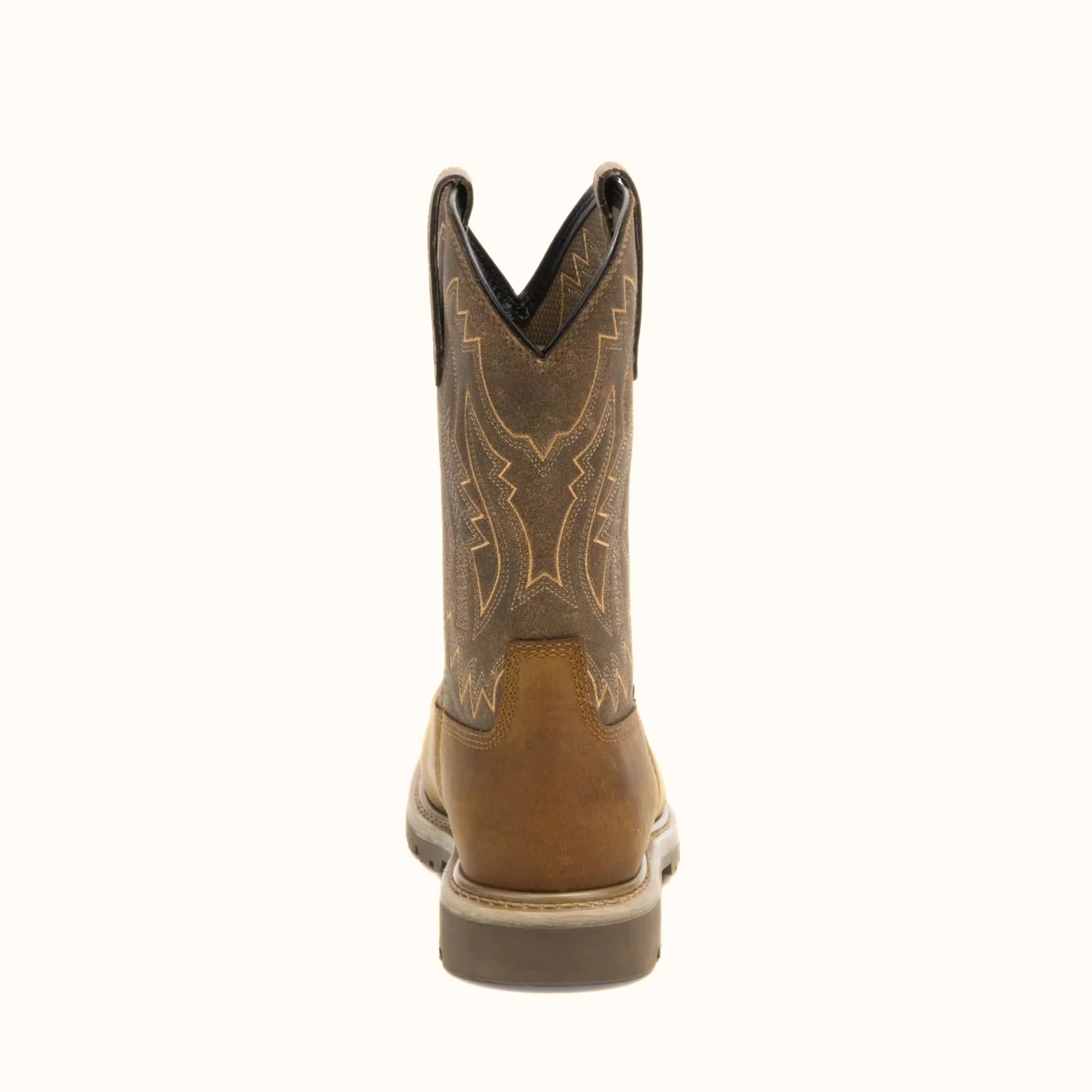 CAT Colorado Frontier Steel Toe Boot back view with pull tabs