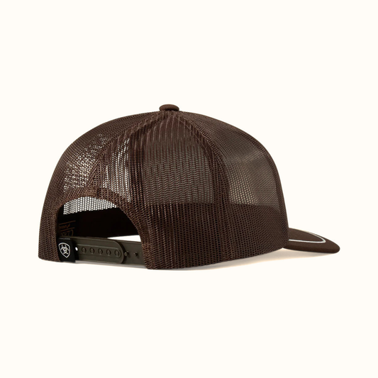 Ariat Logo Foam Trucker Cap Brown back view