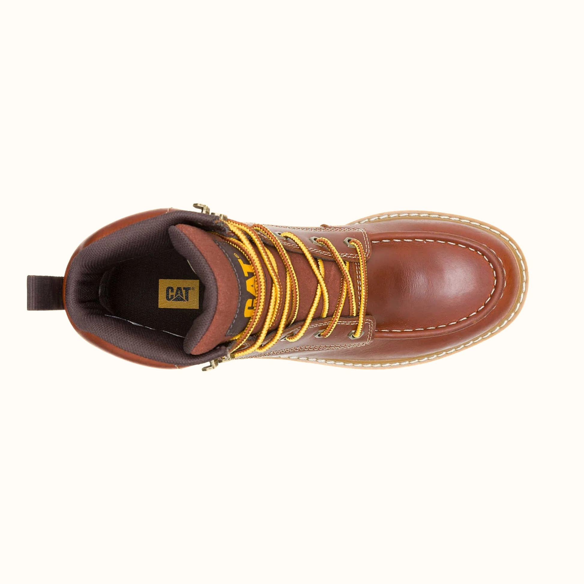 CAT Reclaimer waterproof work boot top view
