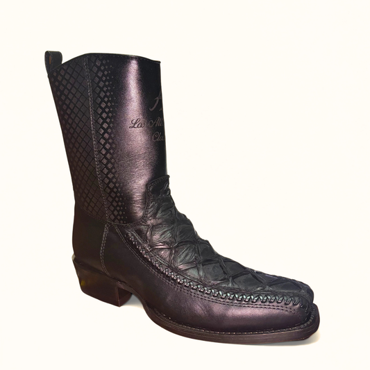 Los Altos Inverted Pirarucu 7X Toe Low Shaft Boot angled view