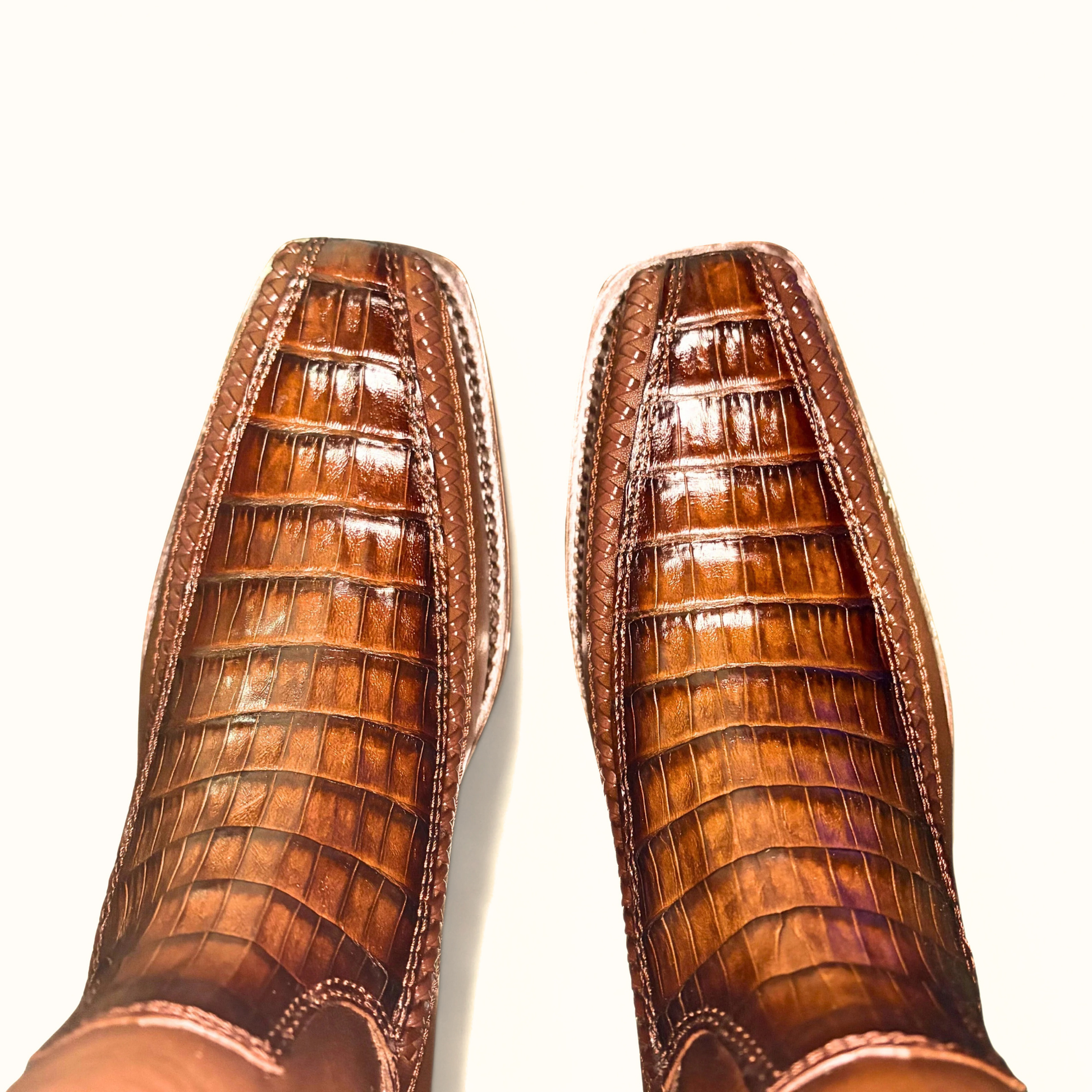Los Altos exotic leather boot toe view