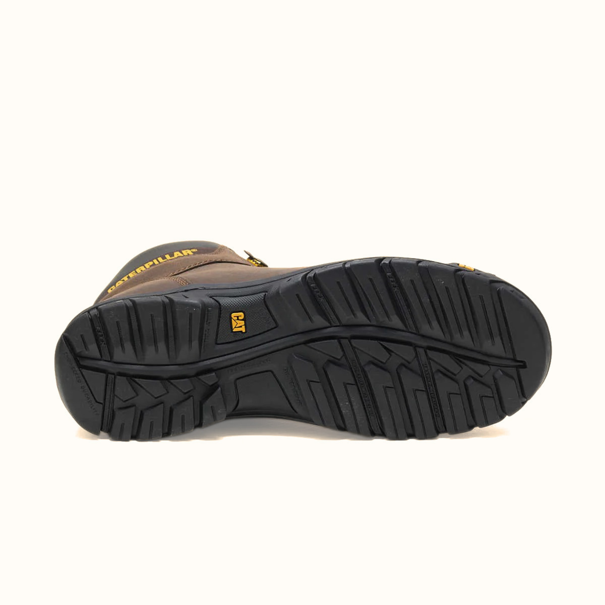 Outsole view of CAT Outline Steel Toe Work Boot