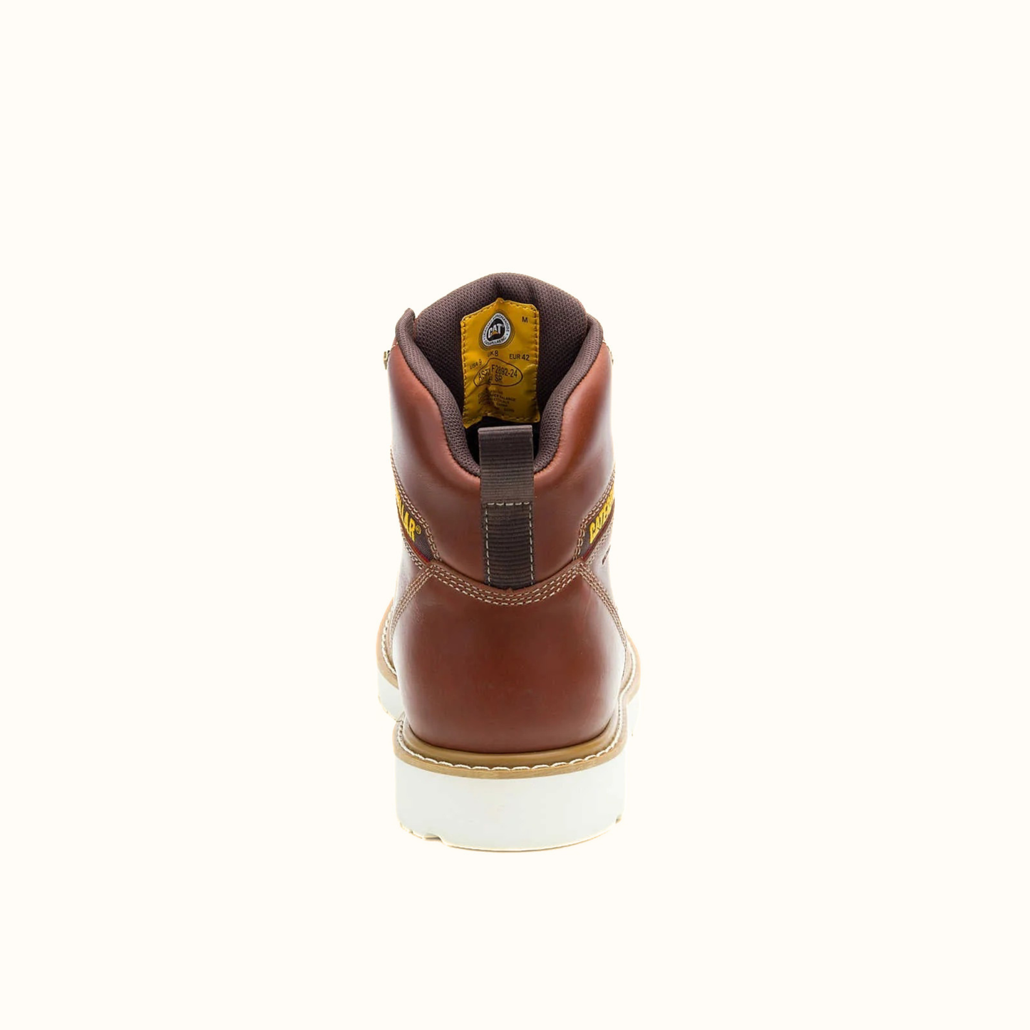 CAT Reclaimer wedge work boot rear view