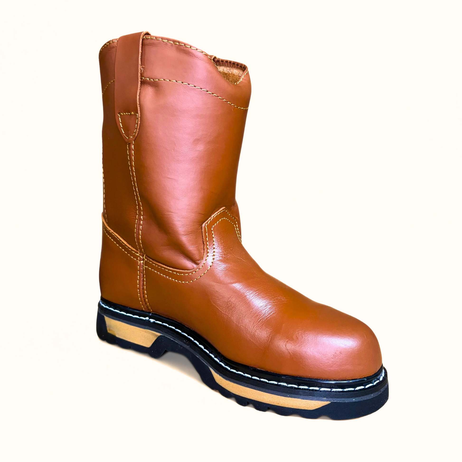 Cerro 835 brown leather roper work boot opposite angled view