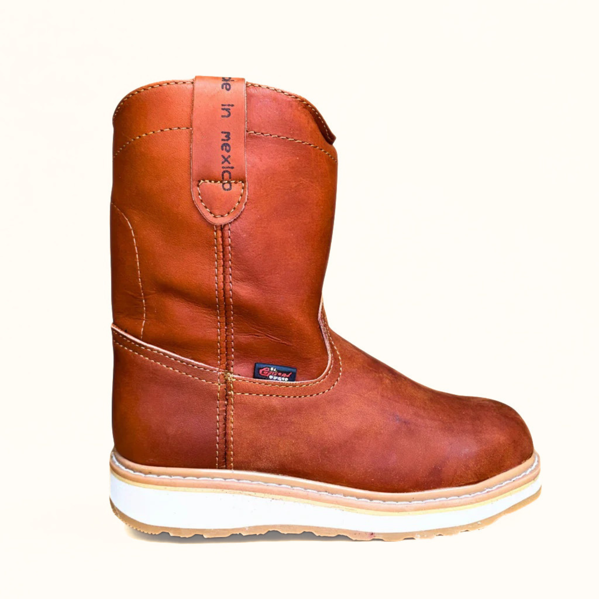 Cerro 805 Rooper Piel Nuez Casco Work Boot brown leather side view