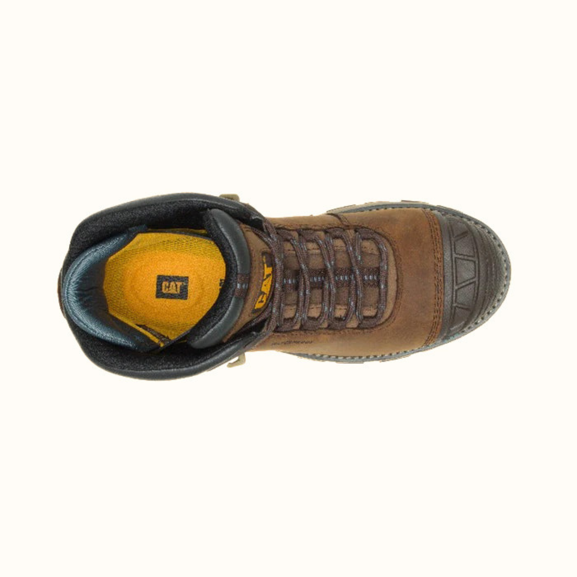 CAT Excavator Superlite WP TX CCT Work Boot brown top view