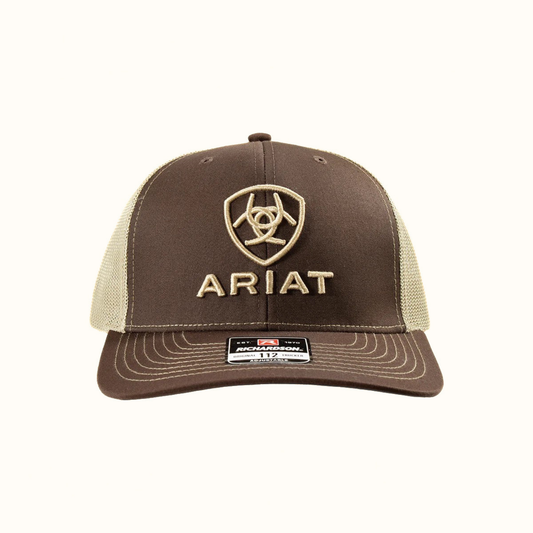 Ariat Shield Trucker Cap Brown front view