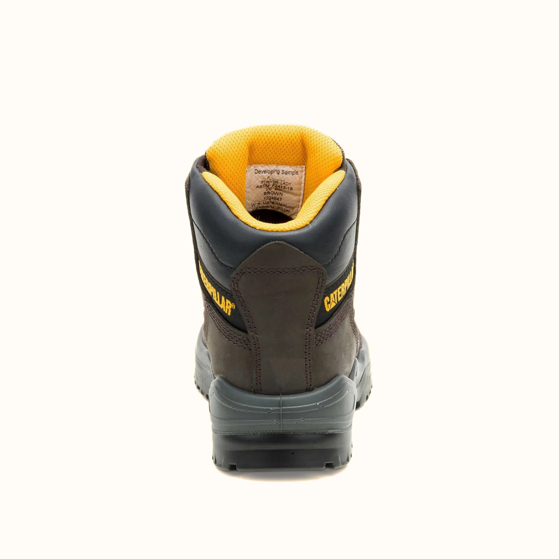 CAT Striver Steel Toe Work Boot rear profile