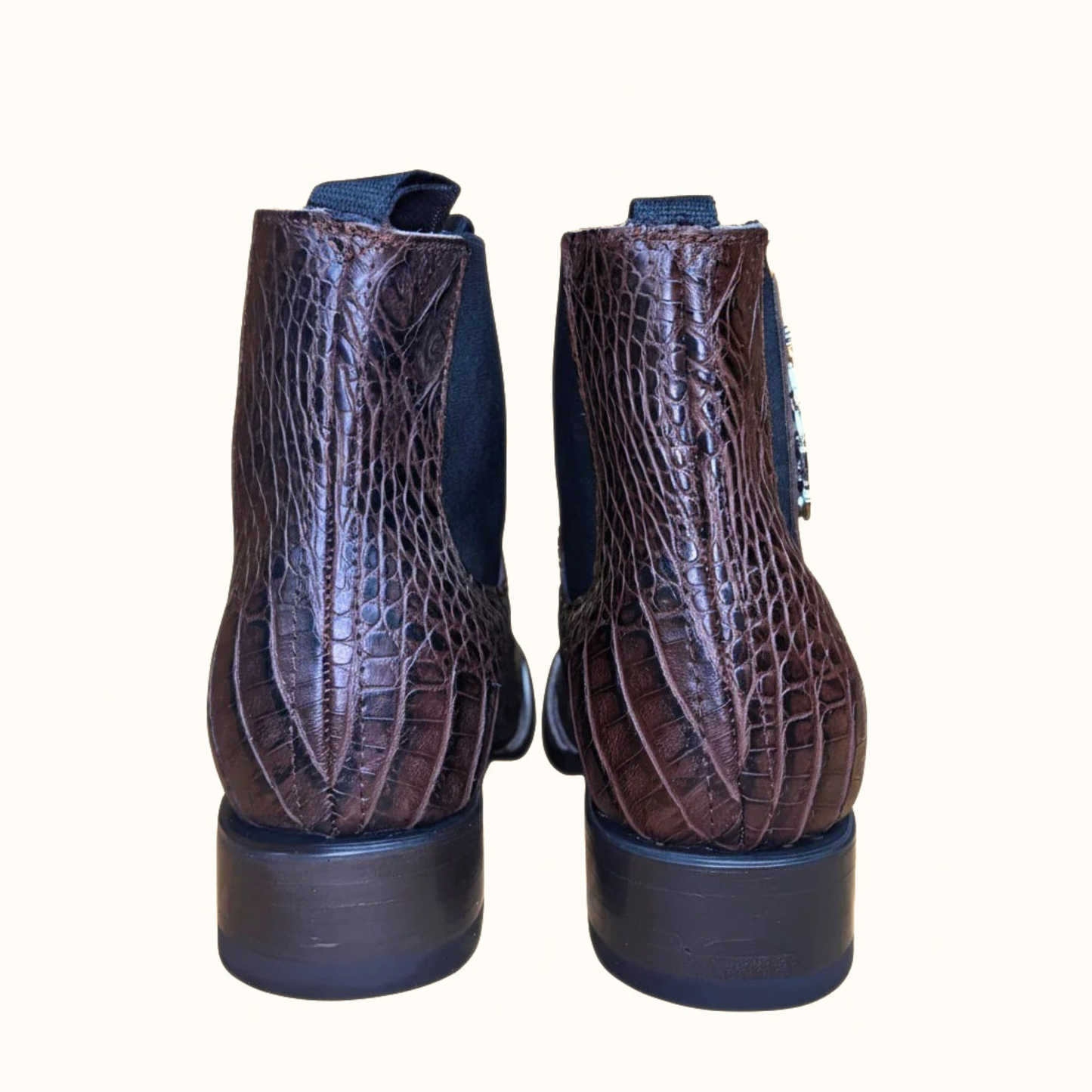 Cerro Crocodile Square Toe Western Boot rear view