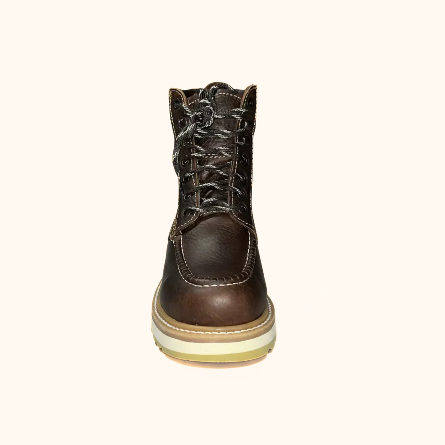 Front view of Cerro Total Terreno Work Boot with lace-up design