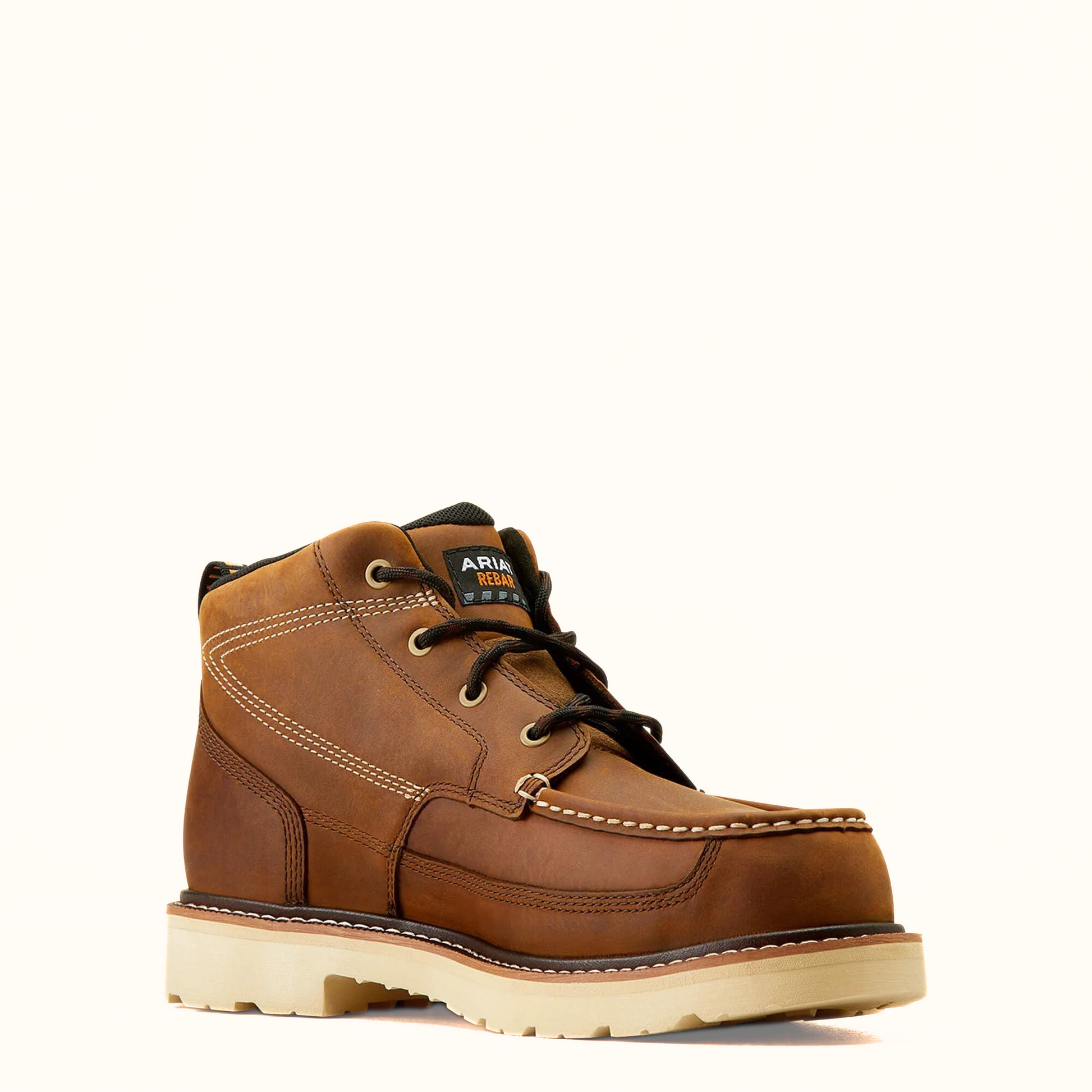 Ariat Rebar Lift Chukka Composite Toe Work Boot Brown angled view