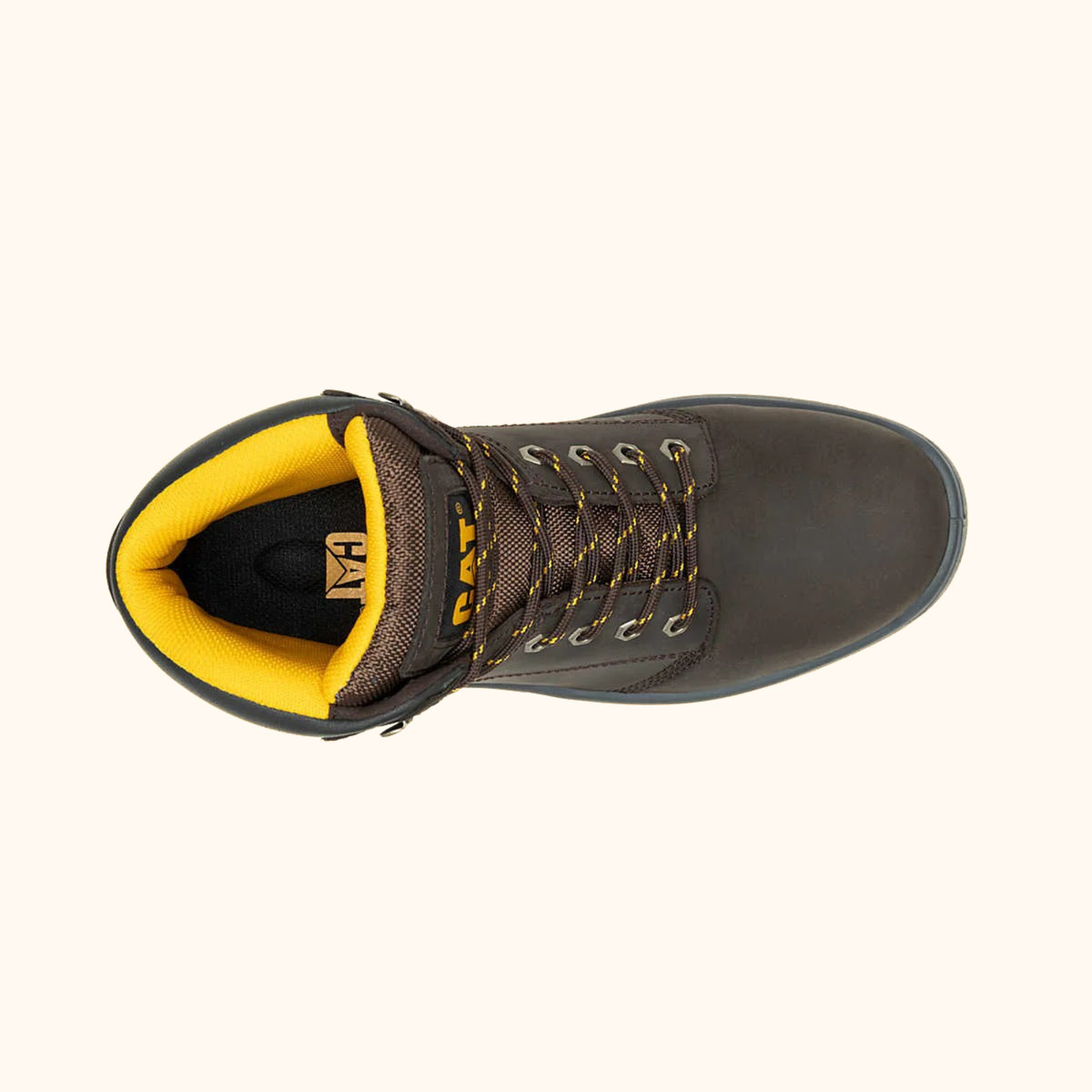 CAT Striver Steel Toe Work Boot top opening view