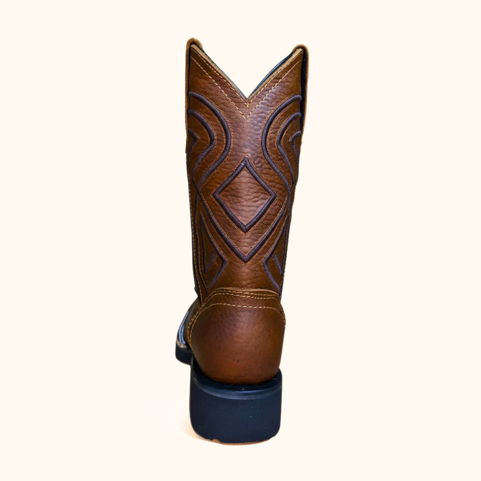 Cerro CT Crazy Ocre boot rear shaft stitching detail