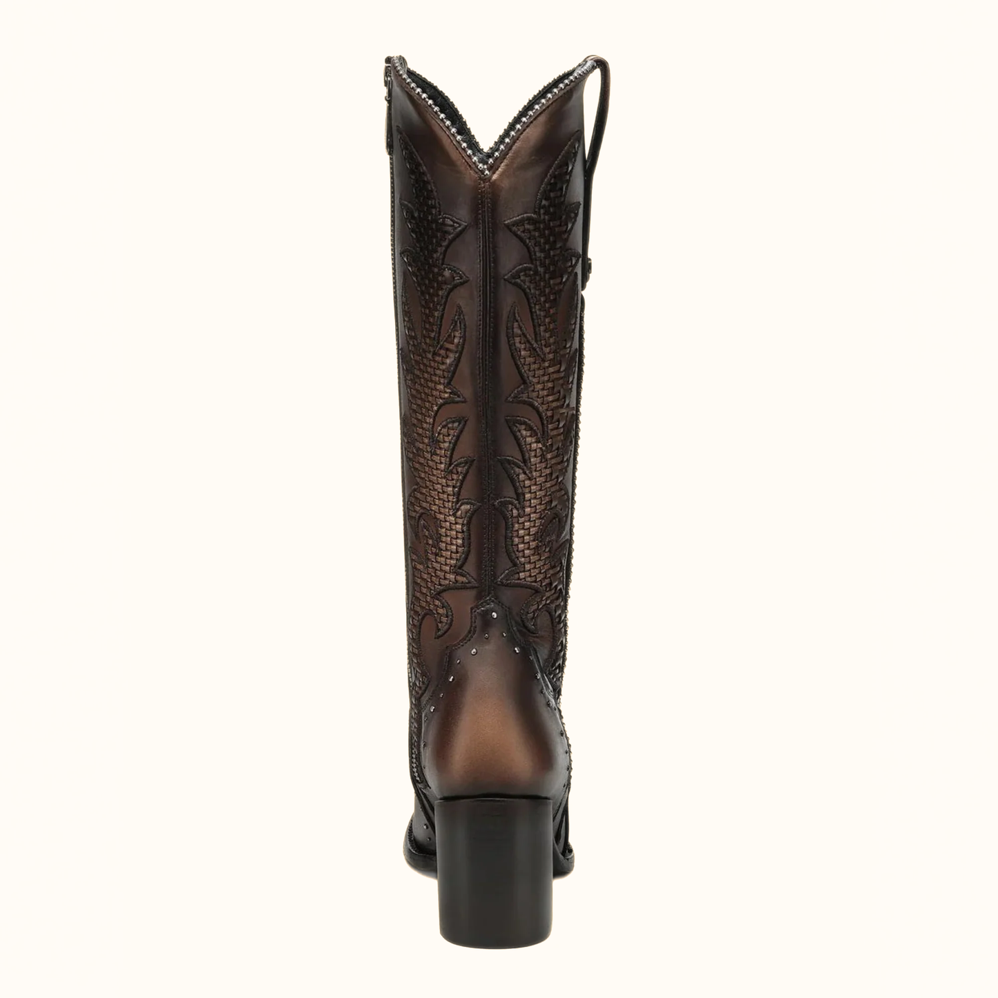 Cuadra Women’s Brown Bovine Leather Western Boots rear view