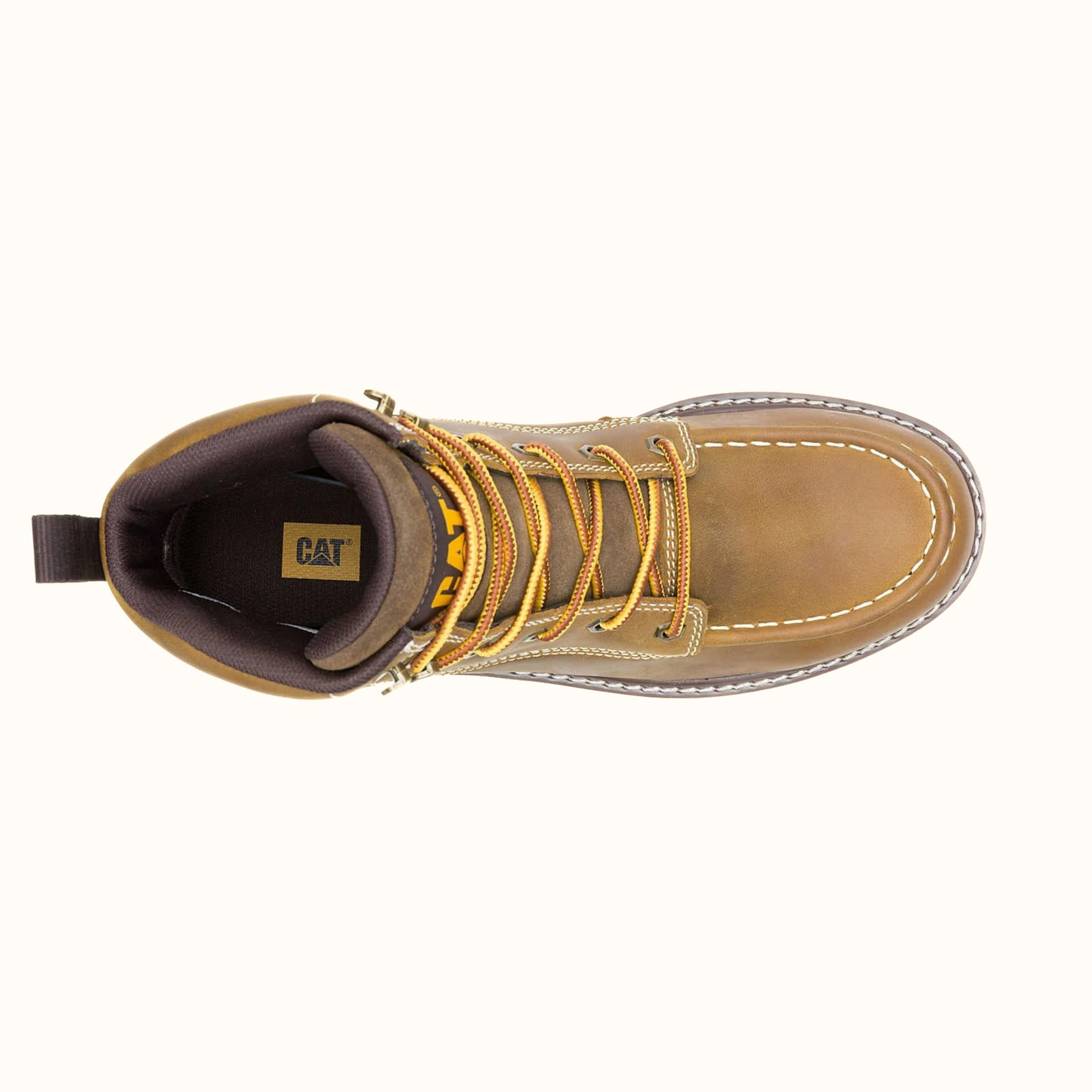 CAT Reclaimer waterproof work boot top view
