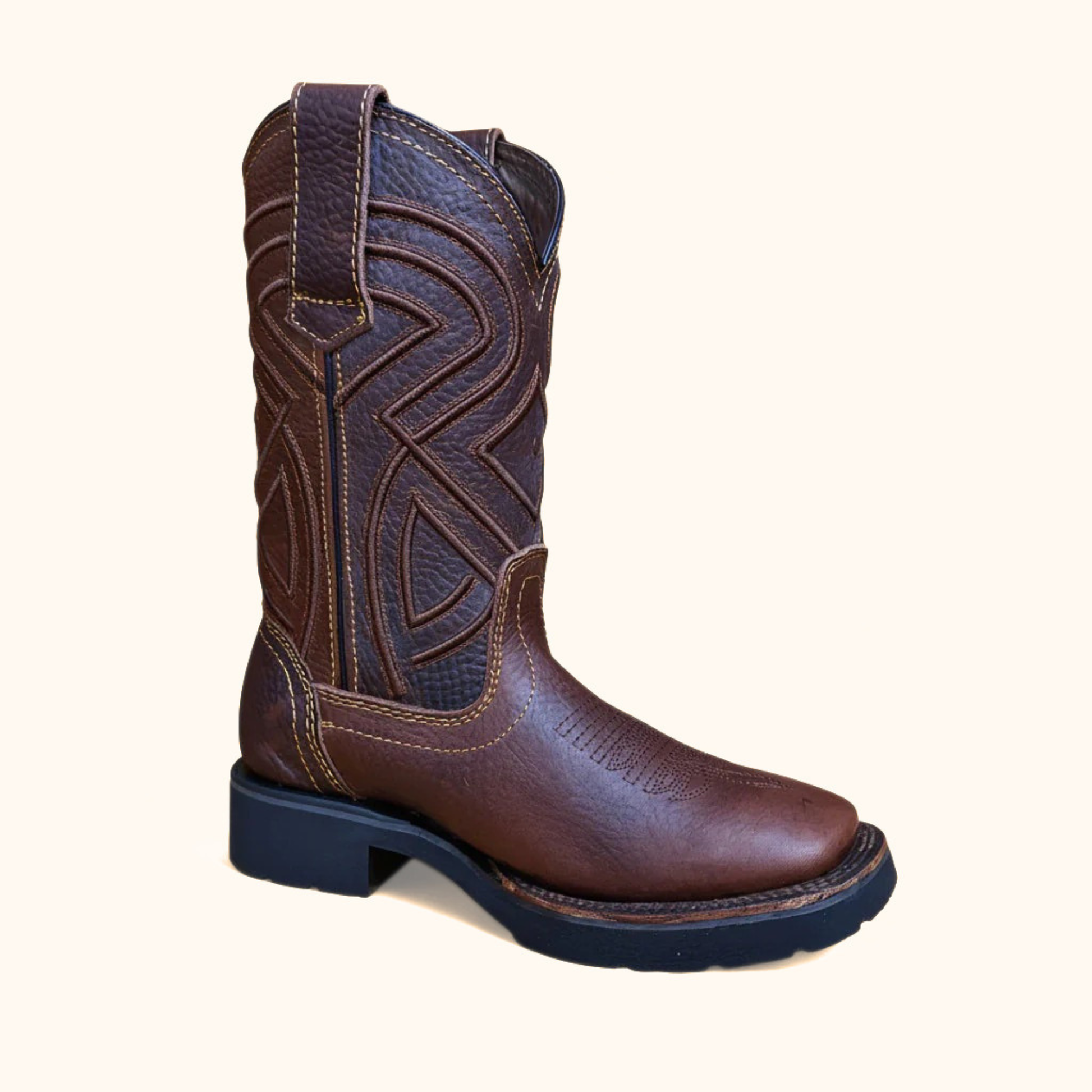 Cerro Crazy Cafe CT square toe work boot front angle view