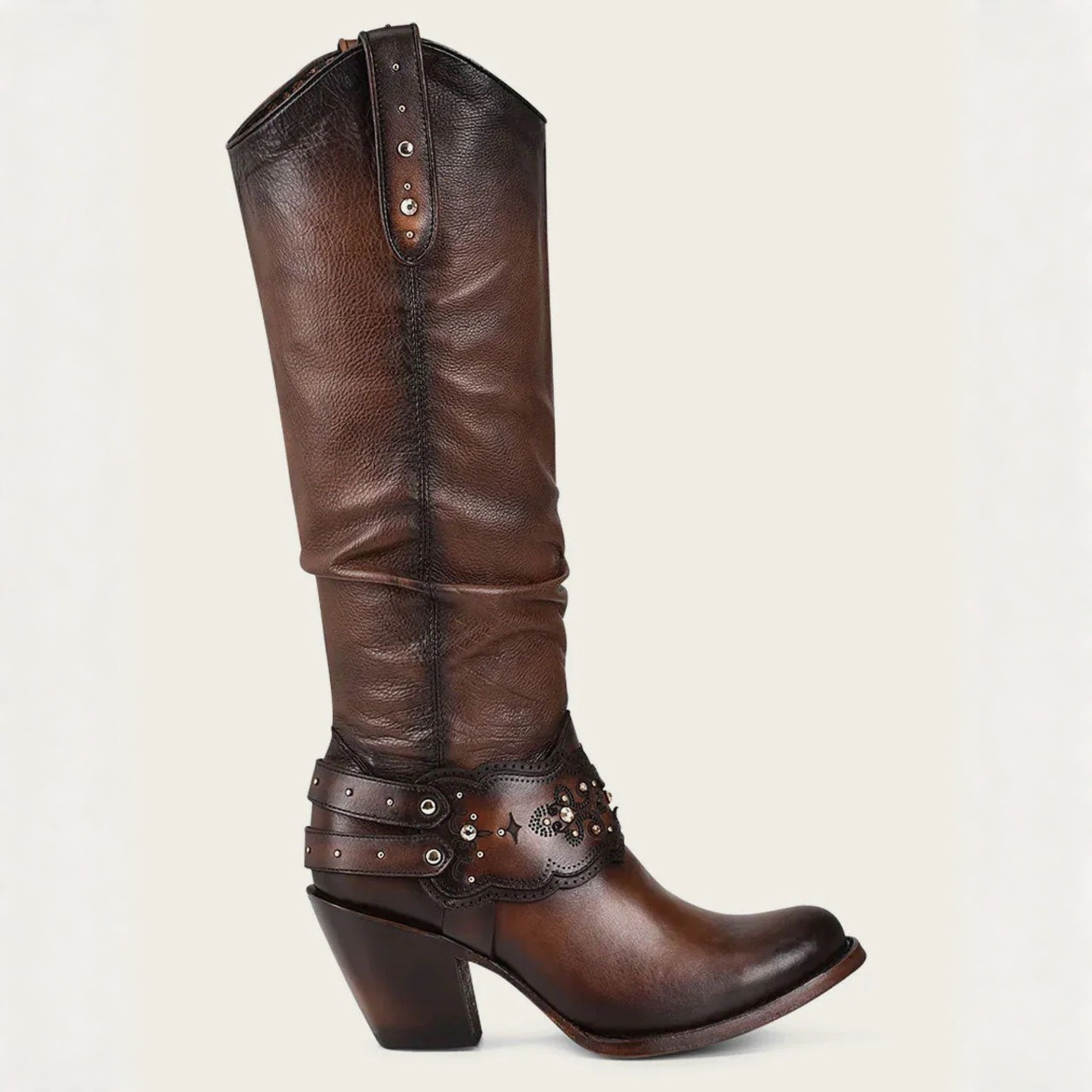 Moroni Moka Laser & Crystals Round Toe Boot