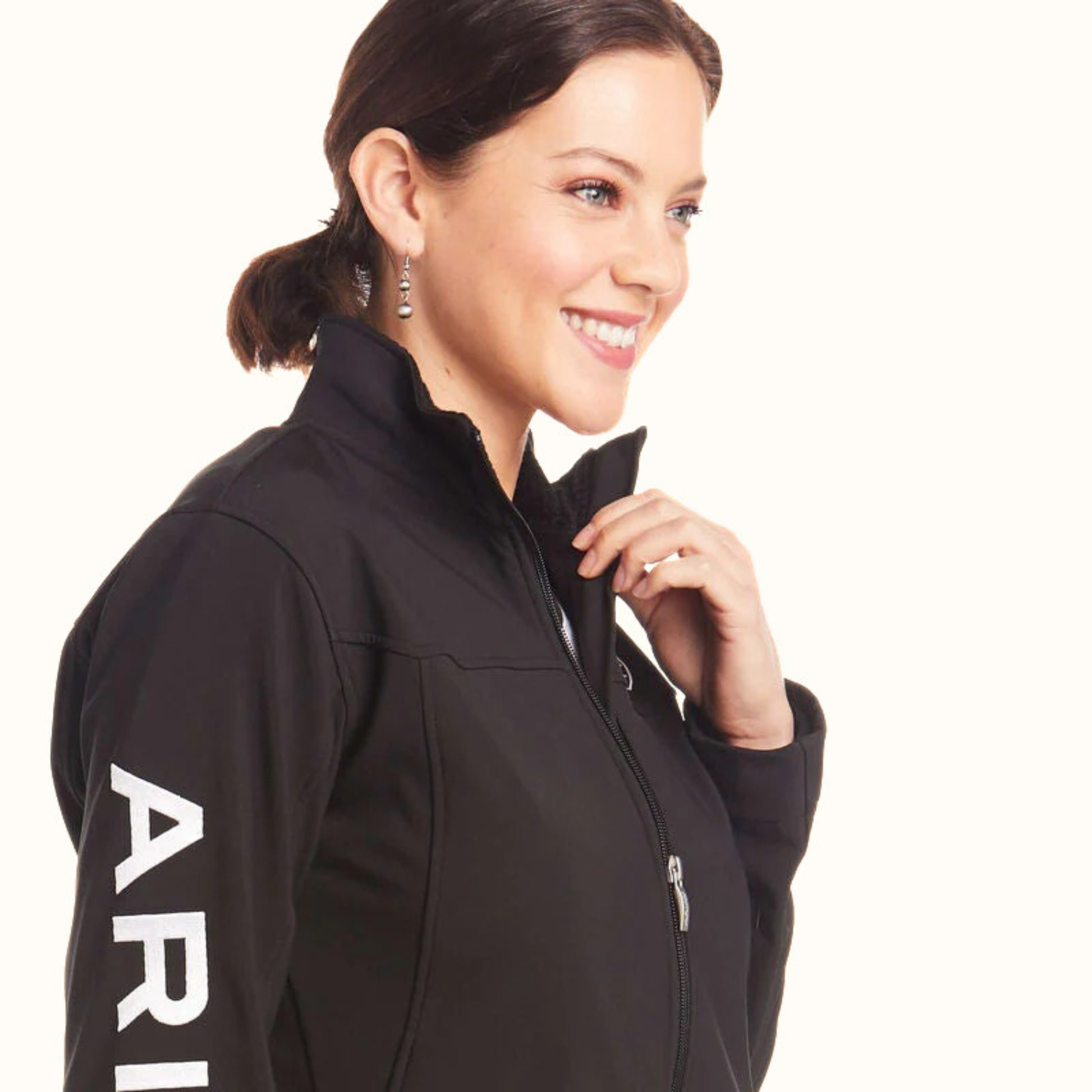 Ariat New Team Softshell Jacket women’s black angle view