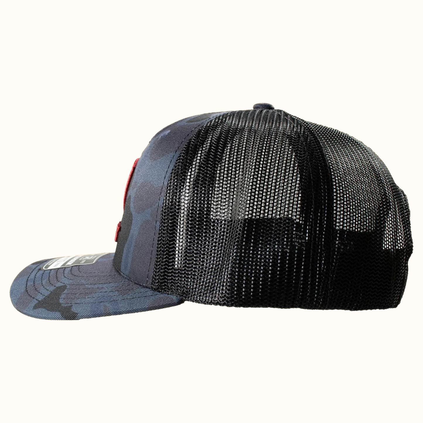 Ariat Camo 3D Logo Snapback Cap Navy side view