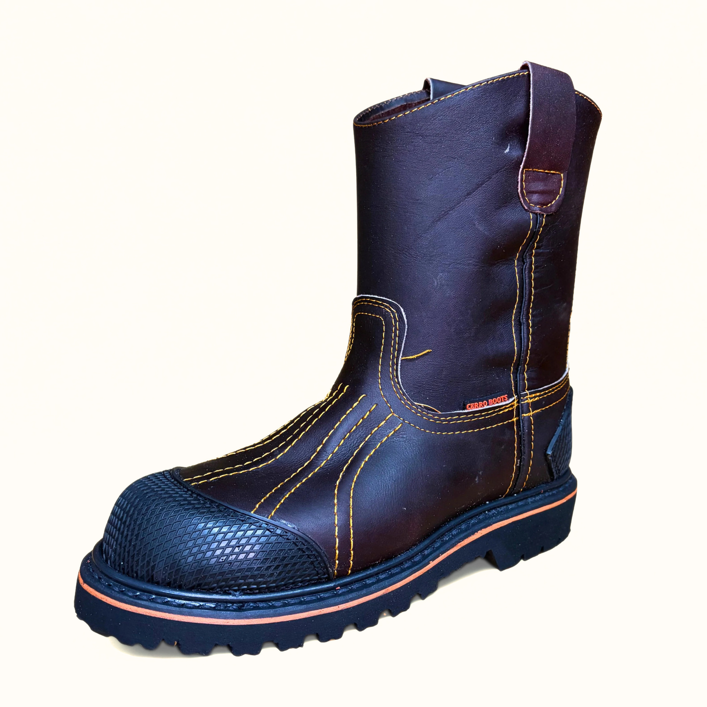 Cerro 840 Napa Vino S. Truck Acero Work Boot front angle view