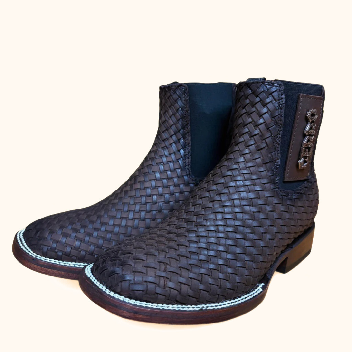 Cerro Petatillo Cafe Square Toe Botin pair view
