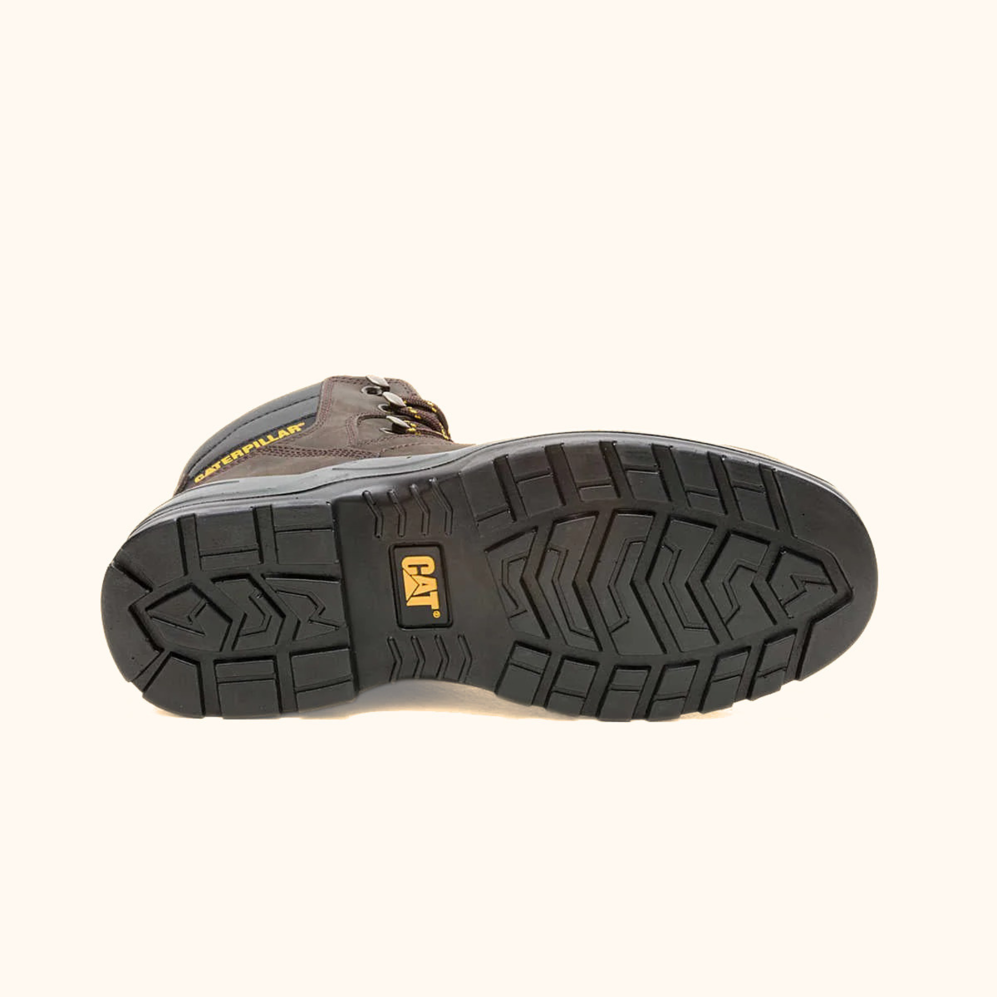 Outsole view of CAT Striver Work Boot