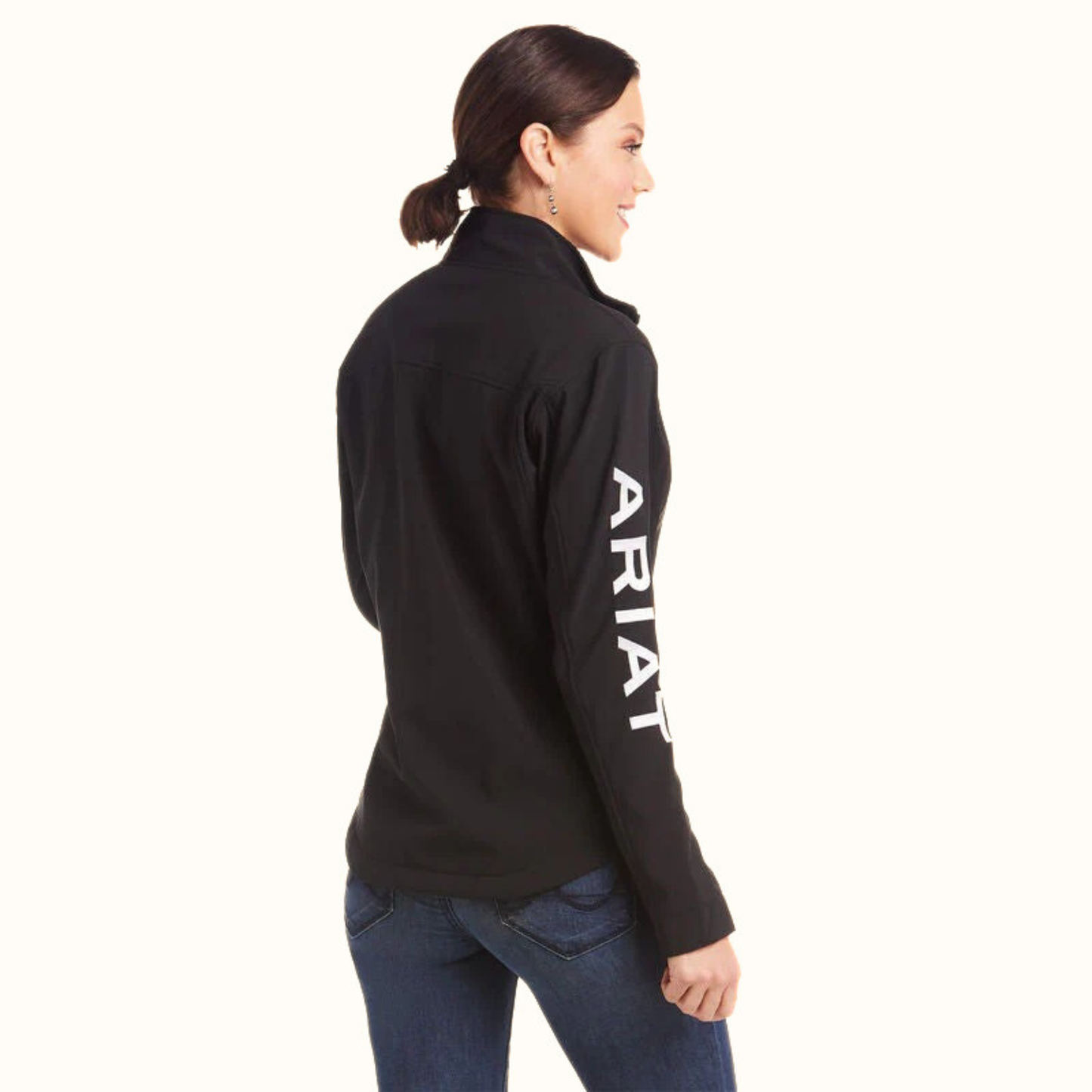 Ariat New Team Softshell Jacket women’s black back view