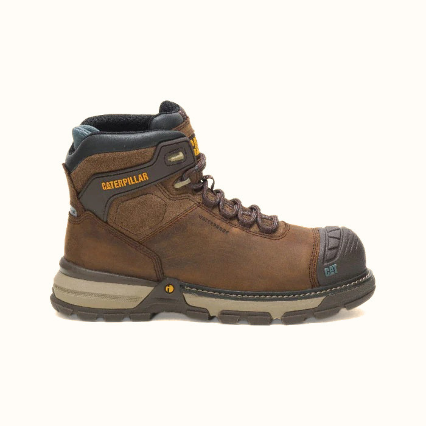 CAT Excavator Superlite WP TX CCT Work Boot brown side view
