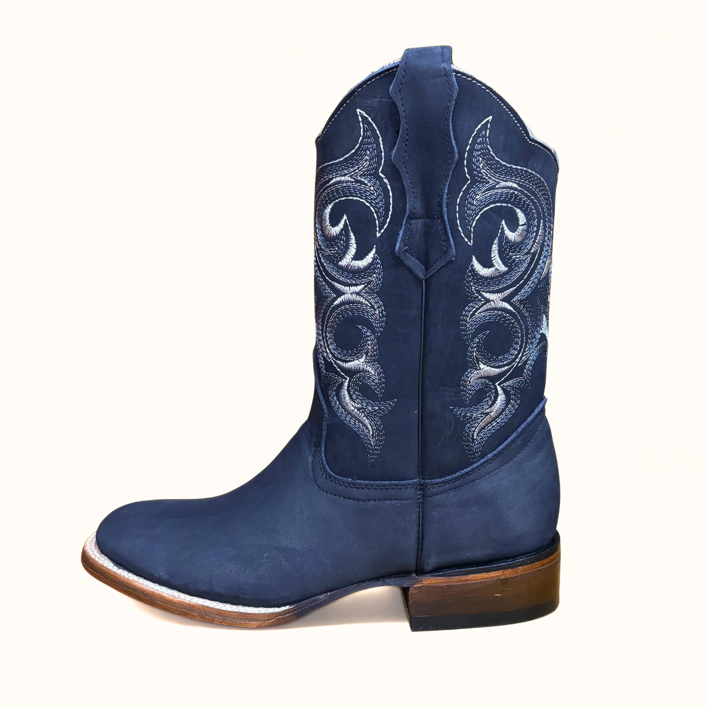 Arius Nubuck Negro Bulldog men’s western boot side view