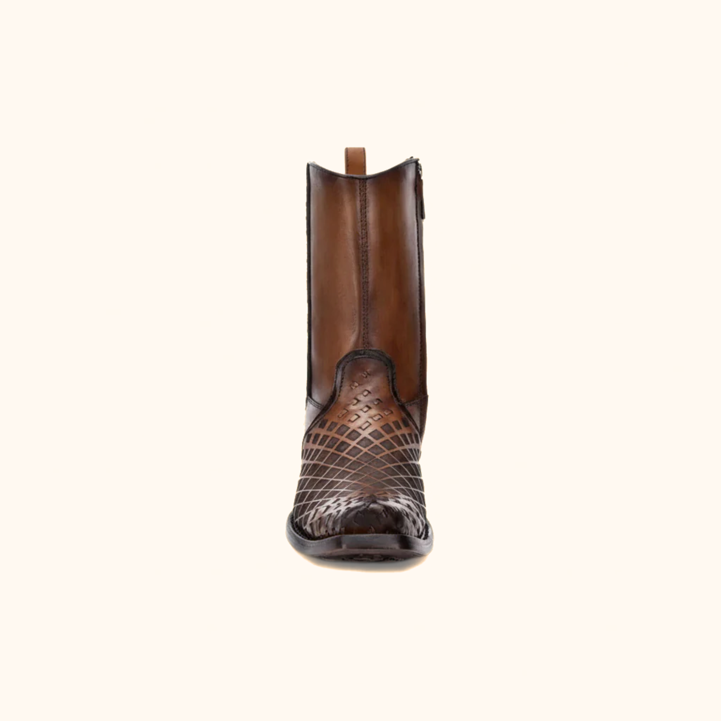 Cuadra Maple Woven Narrow Square Toe Western Boot front view