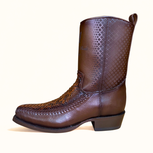 Los Altos Python Porto Faded Brown 7X Toe Low Shaft Boot side profile